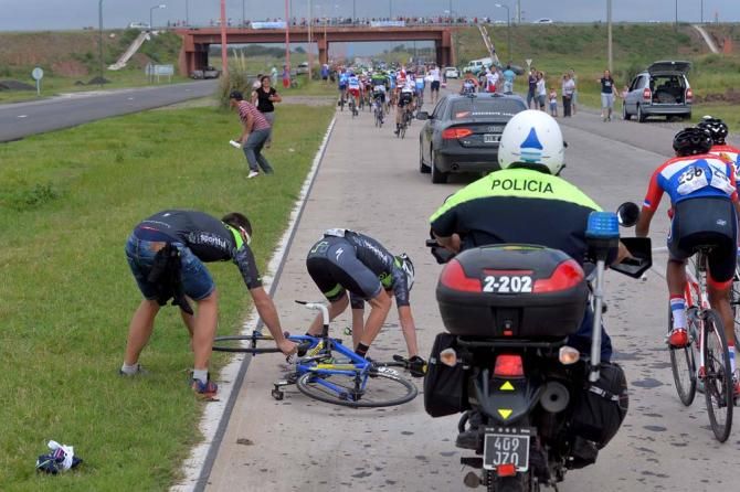The long straight roads didn't stop the odd crash