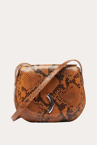 Liffner Maccheroni Saddle Bag Snake Embossed