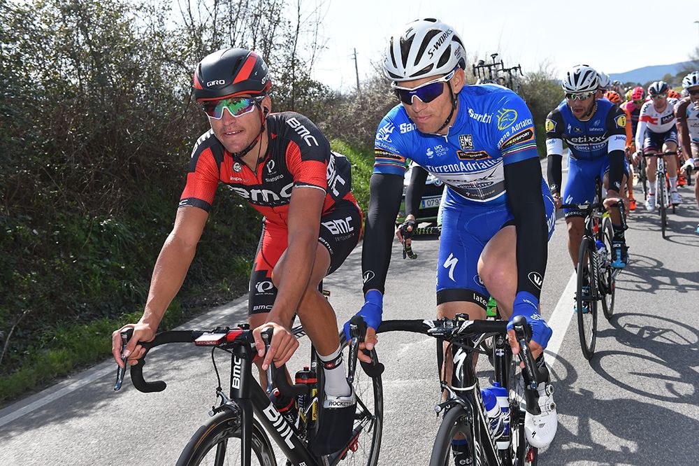 Greg Van Avermaet with race leader Zdenek Stybar (Etixx-Quick Step)