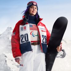 Brenna Huckaby wearing her ralph lauren team usa look