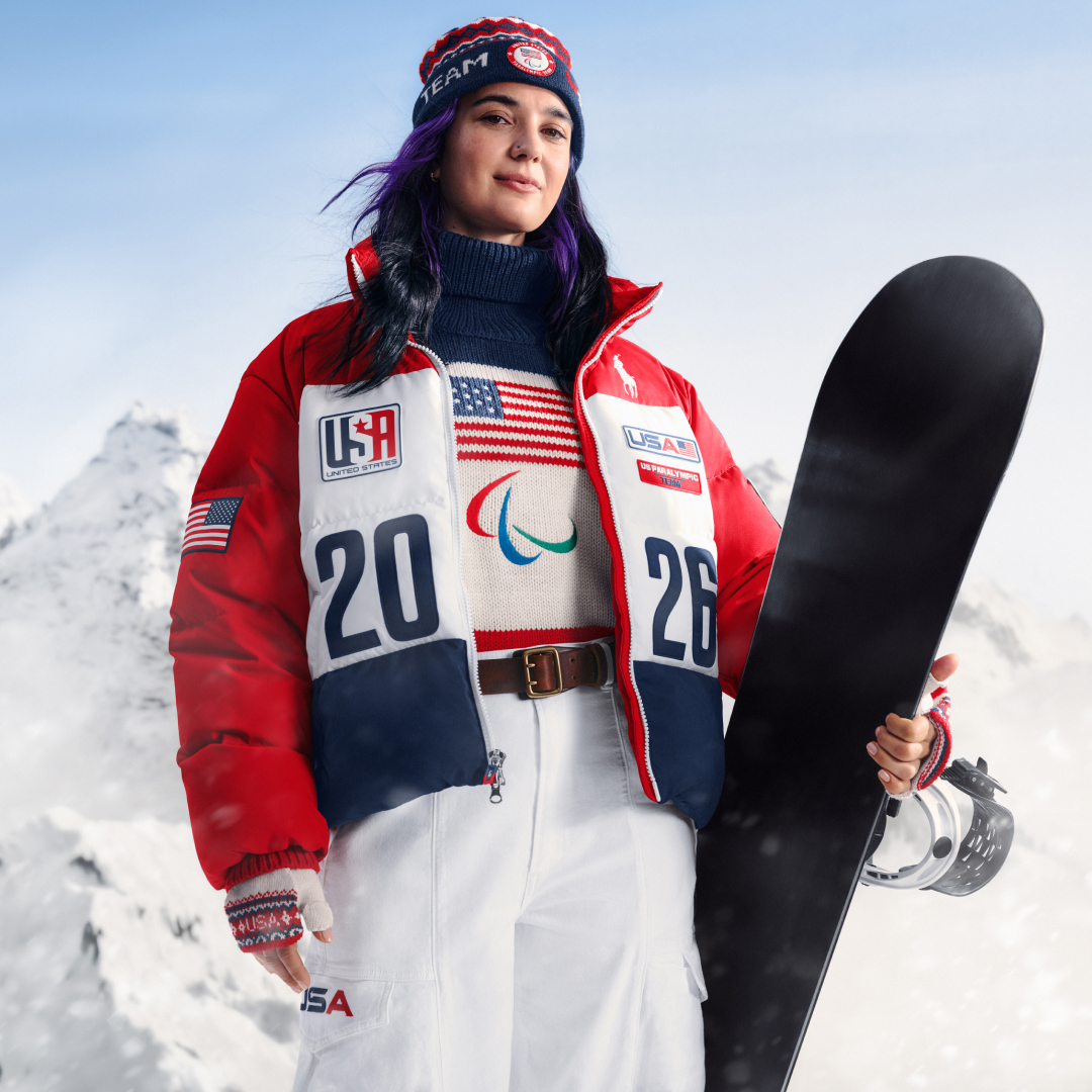Brenna Huckaby wearing her ralph lauren team usa look