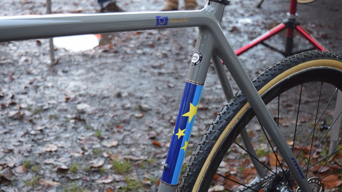 The gold and blue details contrast the grey base colour.