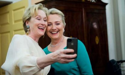 Meryl Streep and Hillary Clinton: All smiles.