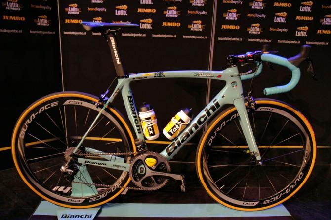 LottoNL-Jumbo's Bianchi team bike.