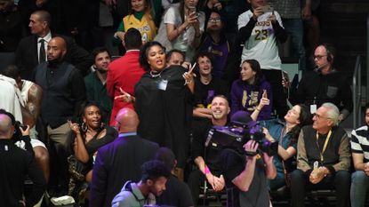 Lizzo Went to a Lakers Game In a Thong-Baring Cut-Out Dress | Marie Claire