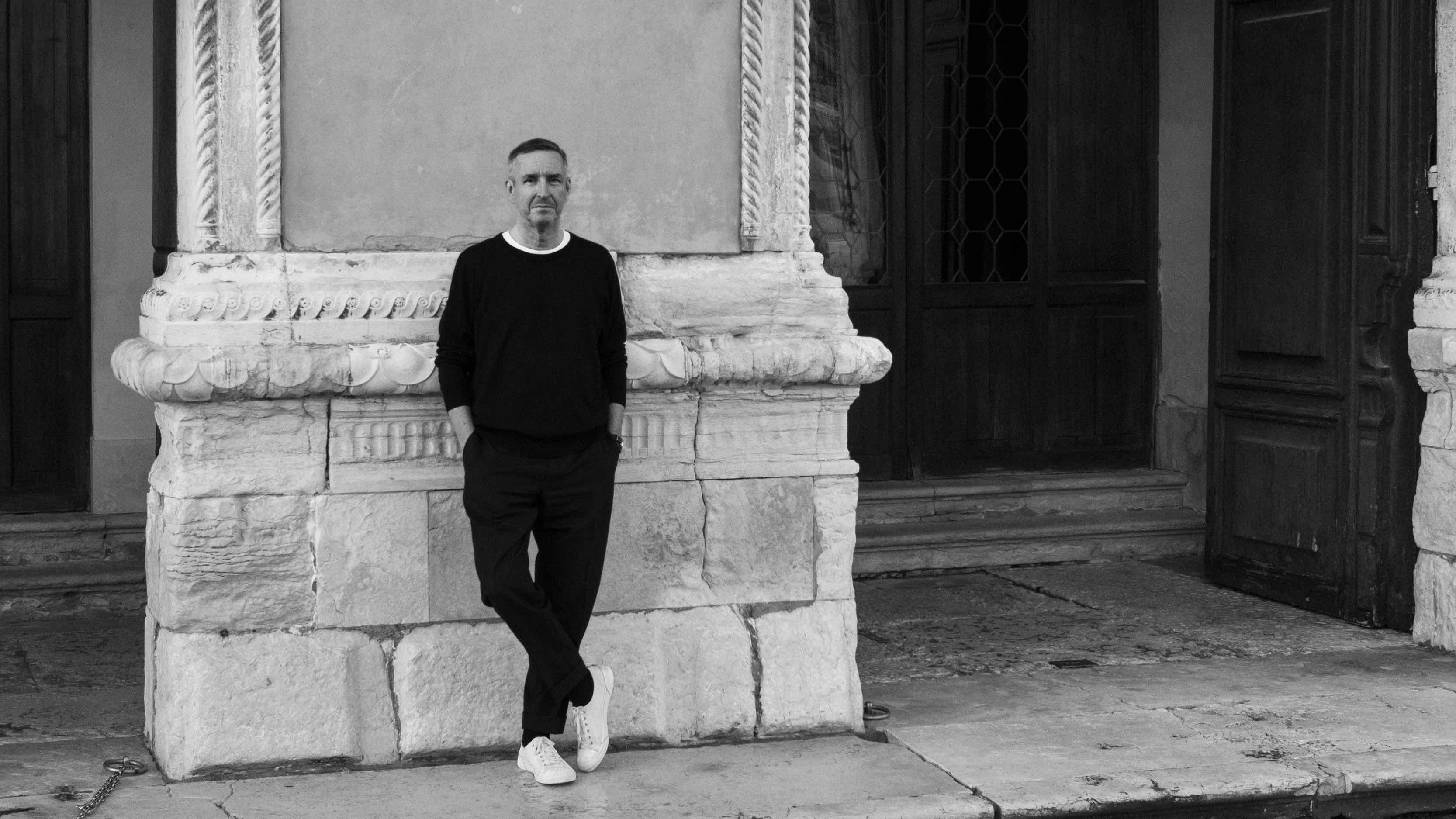 Dries van Noten outside Venetian Palazzo