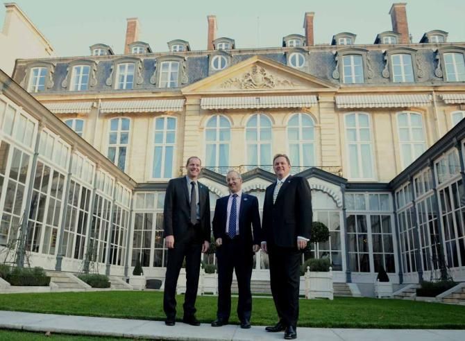 Christian Prudhomme, Keith Wakefield and Gary Verity at the announcement of the Yorkshire Grand Depart.