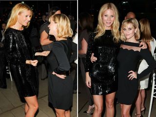Gwyneth Paltrow and Reese Witherspoon hang out at New York Fashion Week