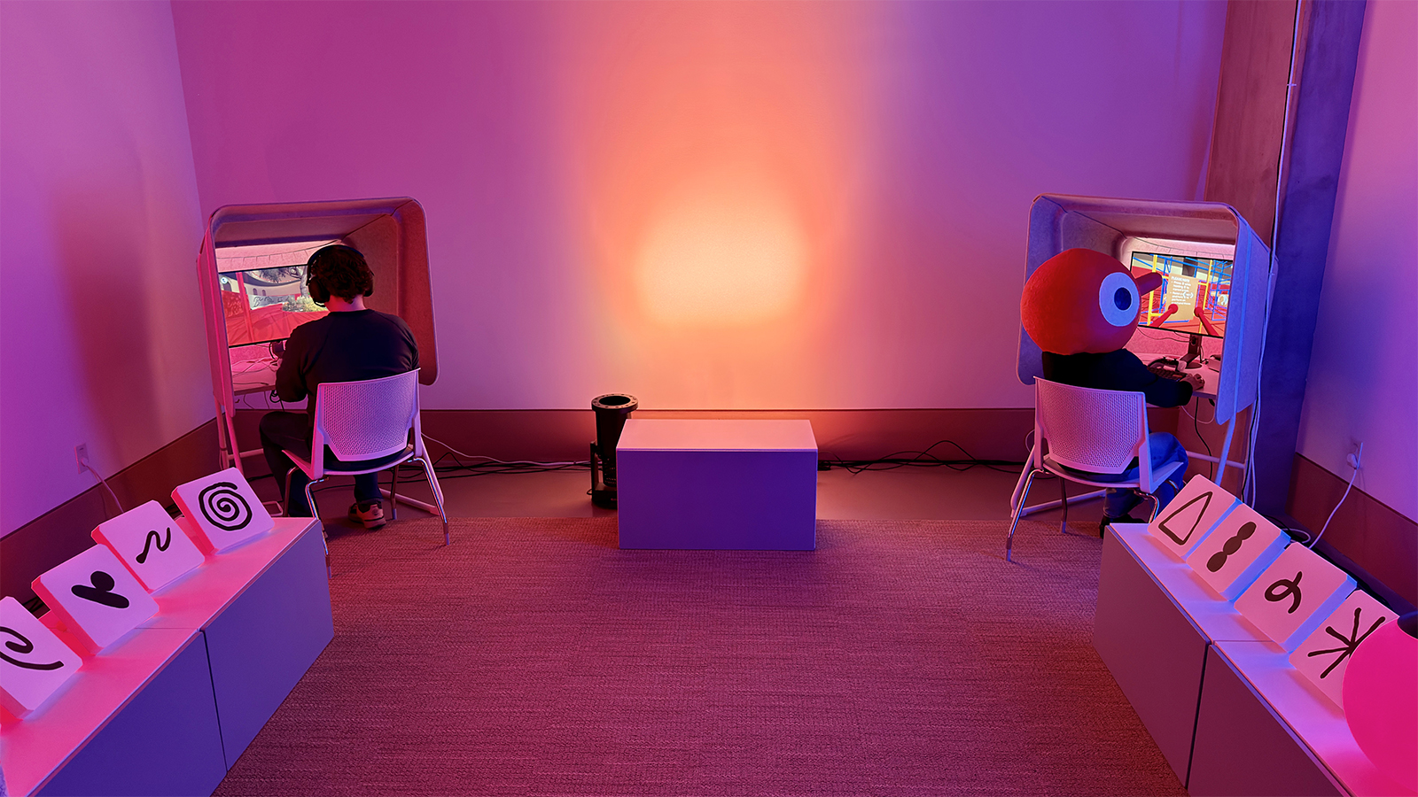 Co-op session of Big Walk in Panic HQ