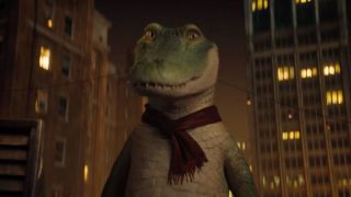 Lyle, Lyle, Crocodile with city in the background, voiced by Shawn Mendes