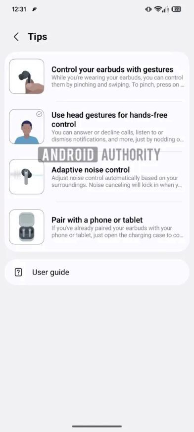 hands-free controls for the Galaxy Buds 4 Pro