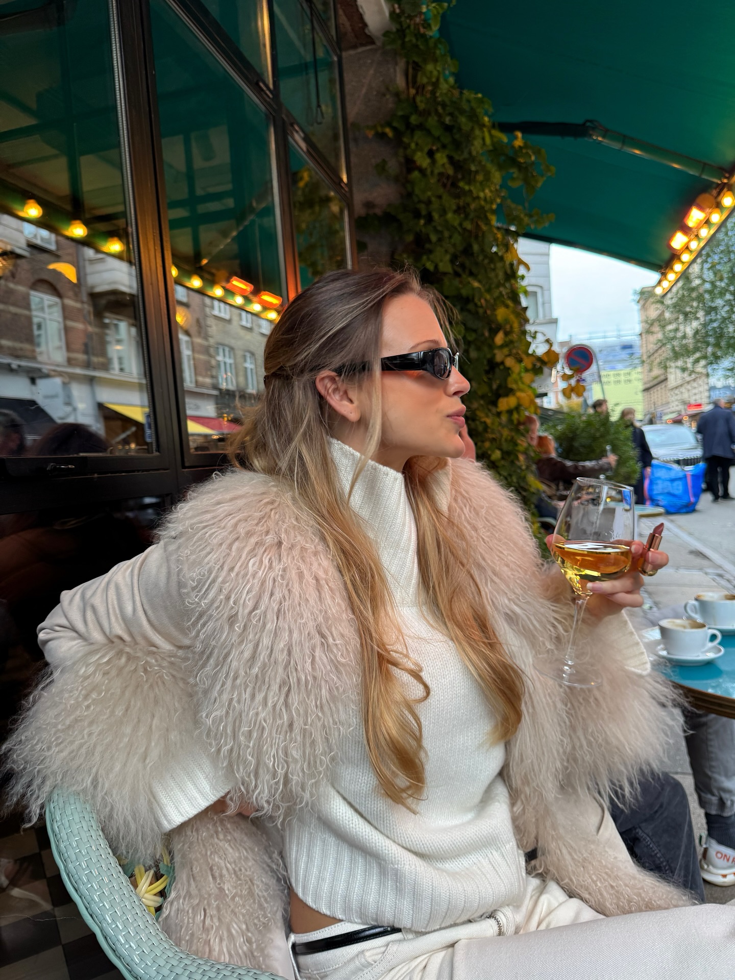 Half up half down hairstyle