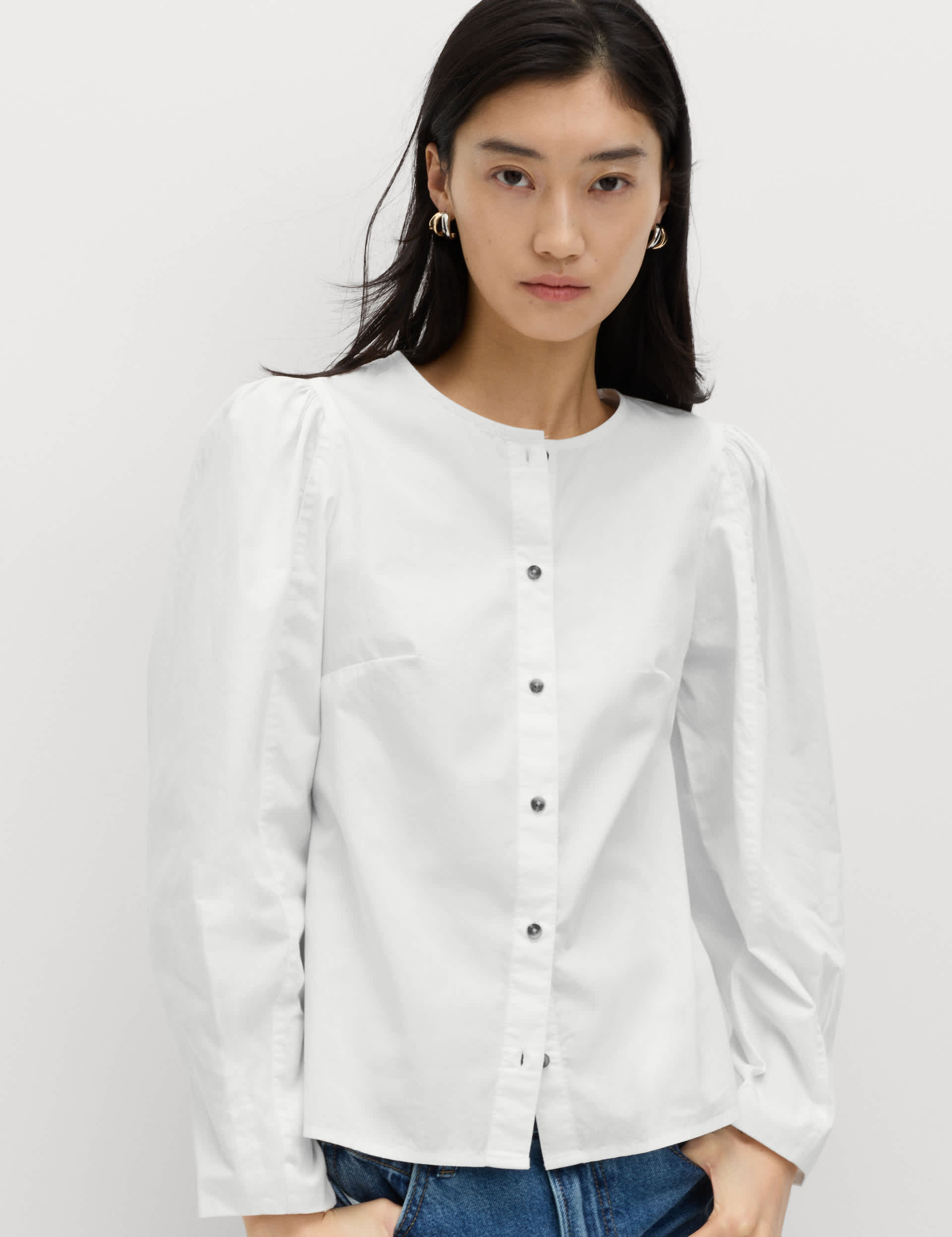 Pure Cotton Printed Button Through Blouse