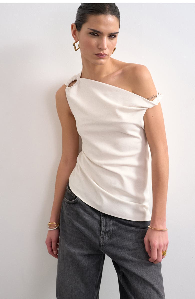 Twist Asymmetric One Shoulder Top