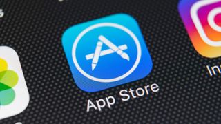 a photo of the Apple App Store logo