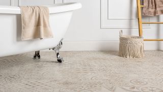 patterned laminate bathroom floor