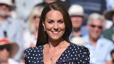 Catherine, Princess of Wales attends the Men's Singles Final at All England Lawn Tennis and Croquet Club on July 10, 2022