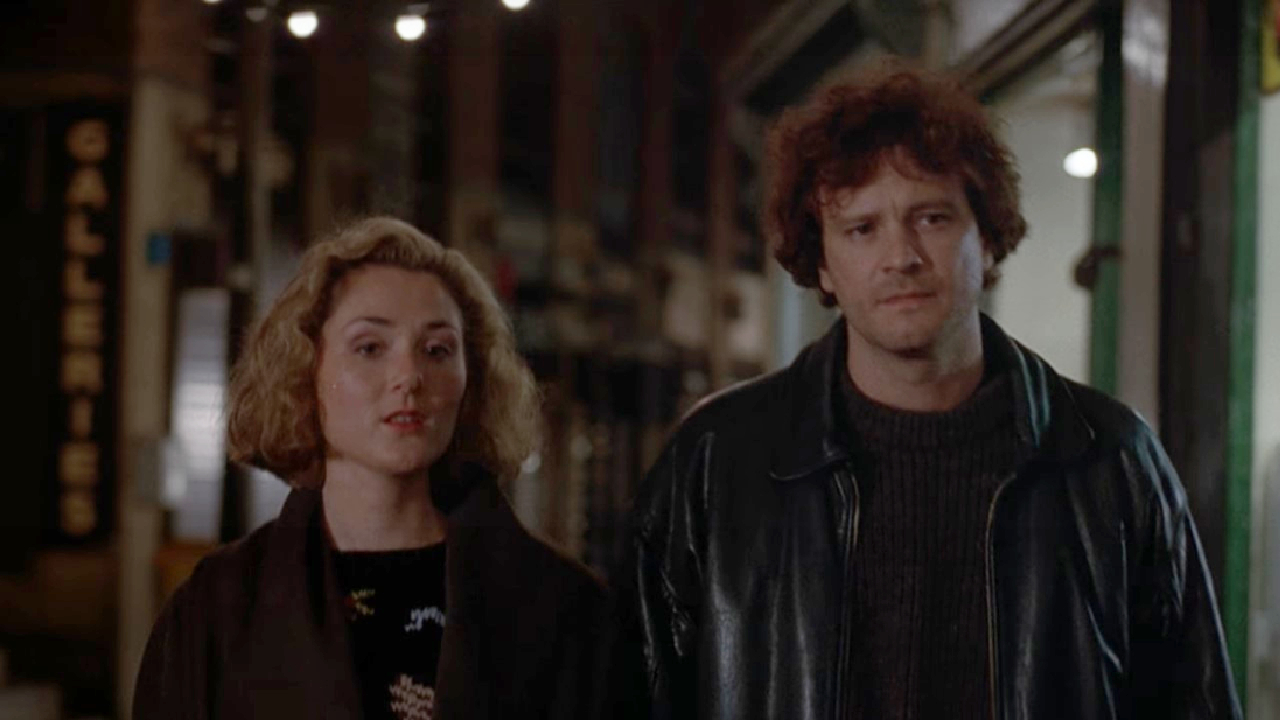 Ruth Gemmell and Colin Firth in Fever Pitch