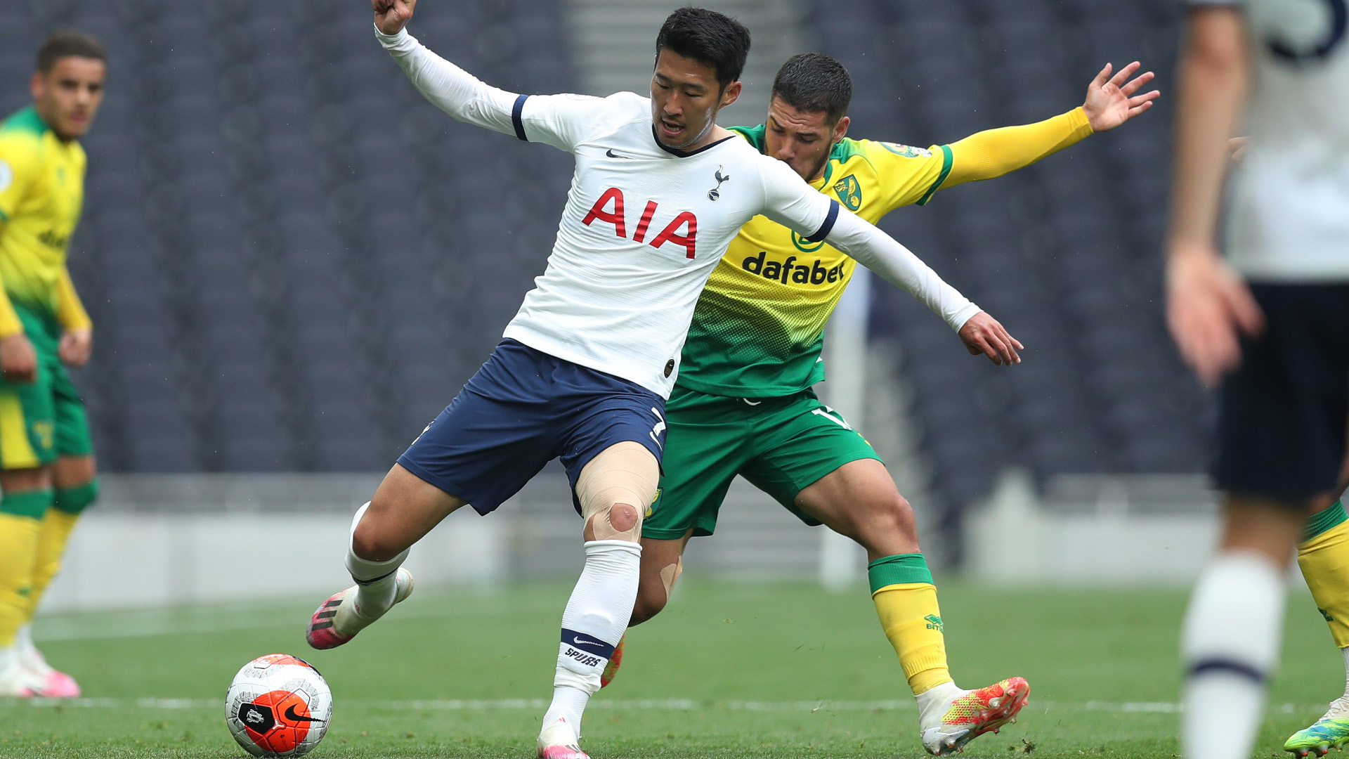 Son Heung-min on the ball for Tottenham Hotpsur