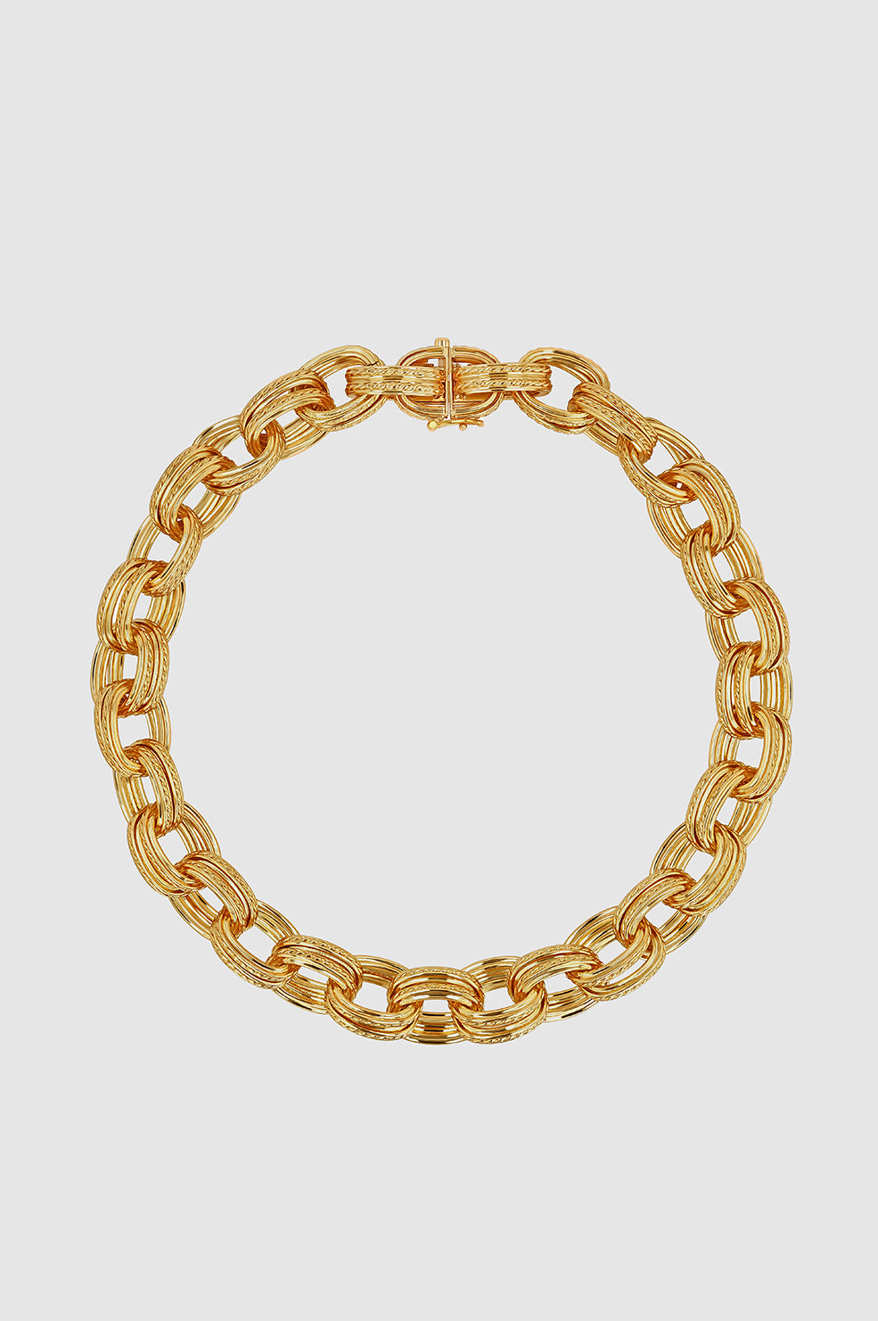 Double Link Chain Necklace - Gold