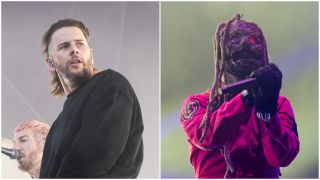 M Shadows and Corey Taylor on stage