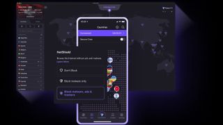 Proton VPN's interface on smartphone and desktop