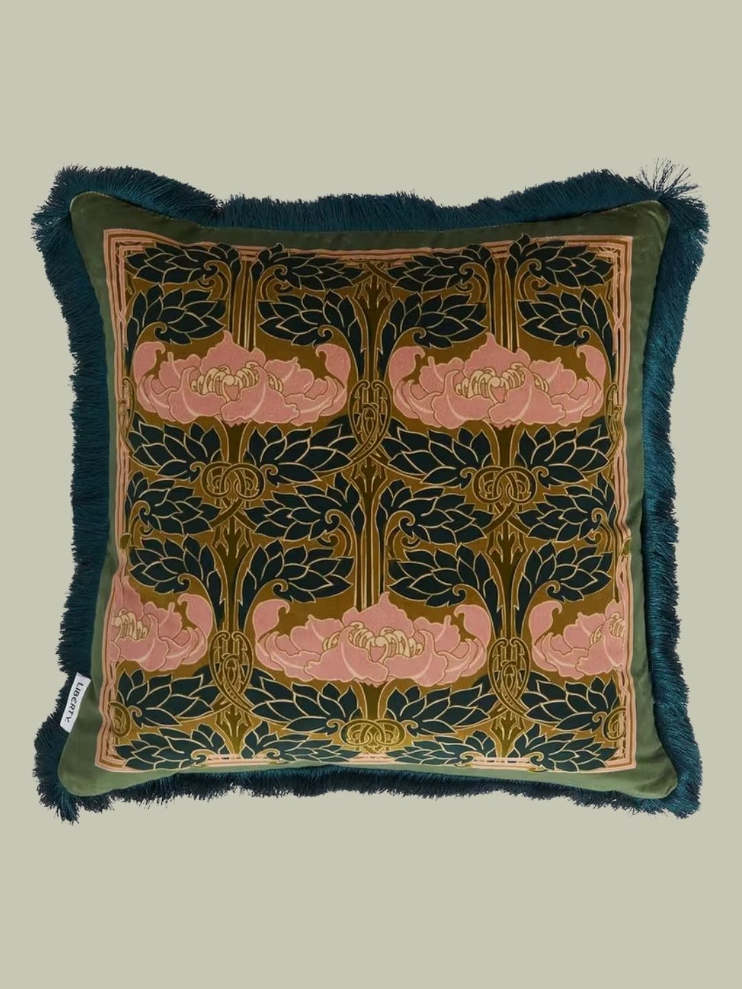 Liberty, Pewter Poppy Velvet Cushion