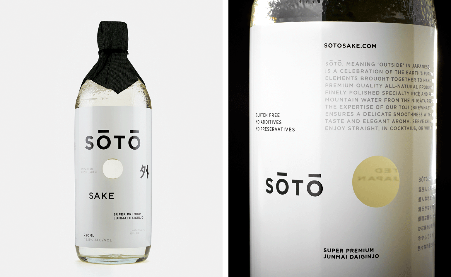 Named after the Japanese word for ‘outside’, Soto Sake’s Junmai Daiginjo sake is refined and delicate to the taste