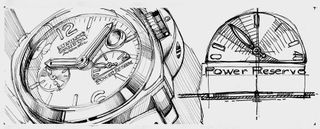 Sketch of Panerai’s ’Luminor’ watch