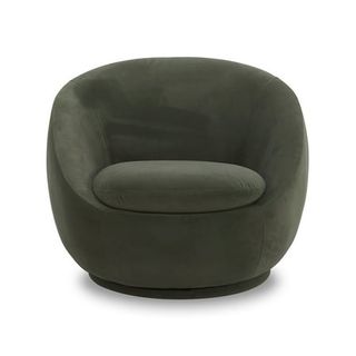 Better Homes & Gardens Mira Swivel Chair, Olive Velvet