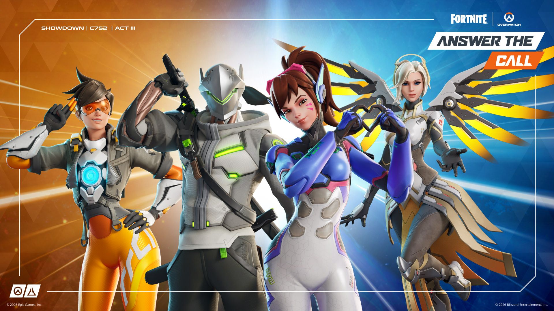 Characters included in the Fortnite x Overwatch collab