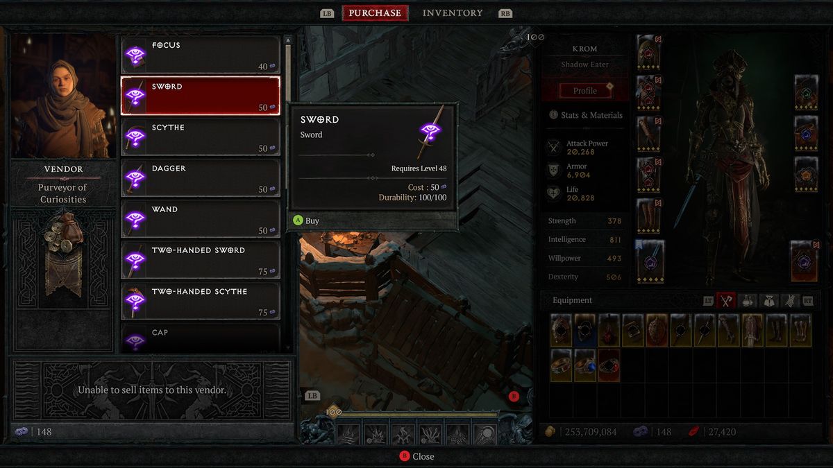 Diablo 4 Murmuring Obols - Purveyor of Curiosities