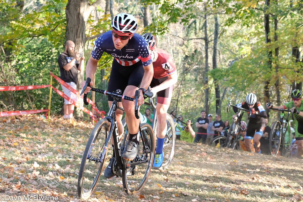 US Champion Jeremy Powers (Aspire Racing) chasing Summerhill during the second lap.