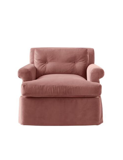 Brookhaven Swivel Chair - Luster Rosewood Velvet