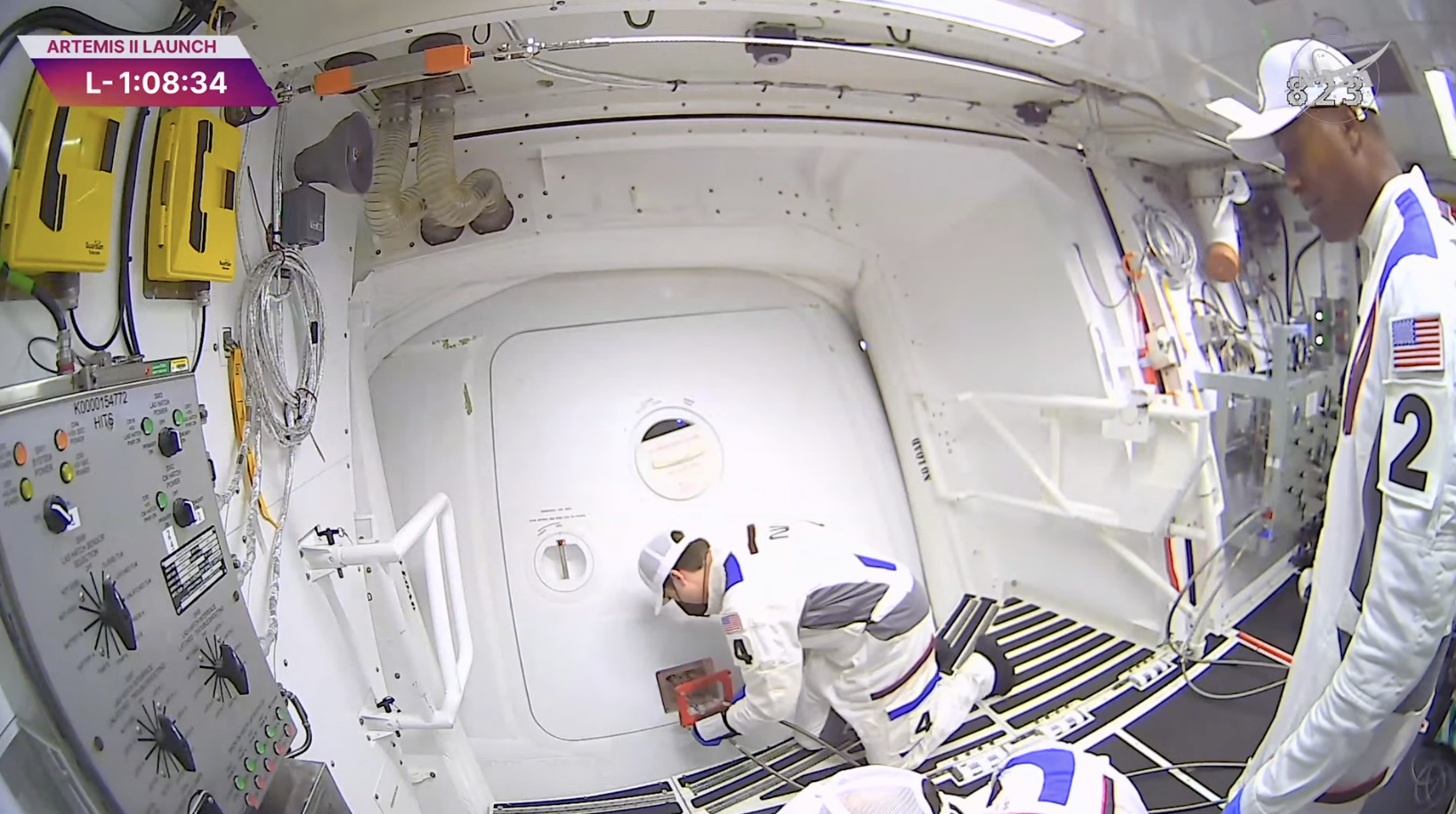 The close-out crew closes the last hatch