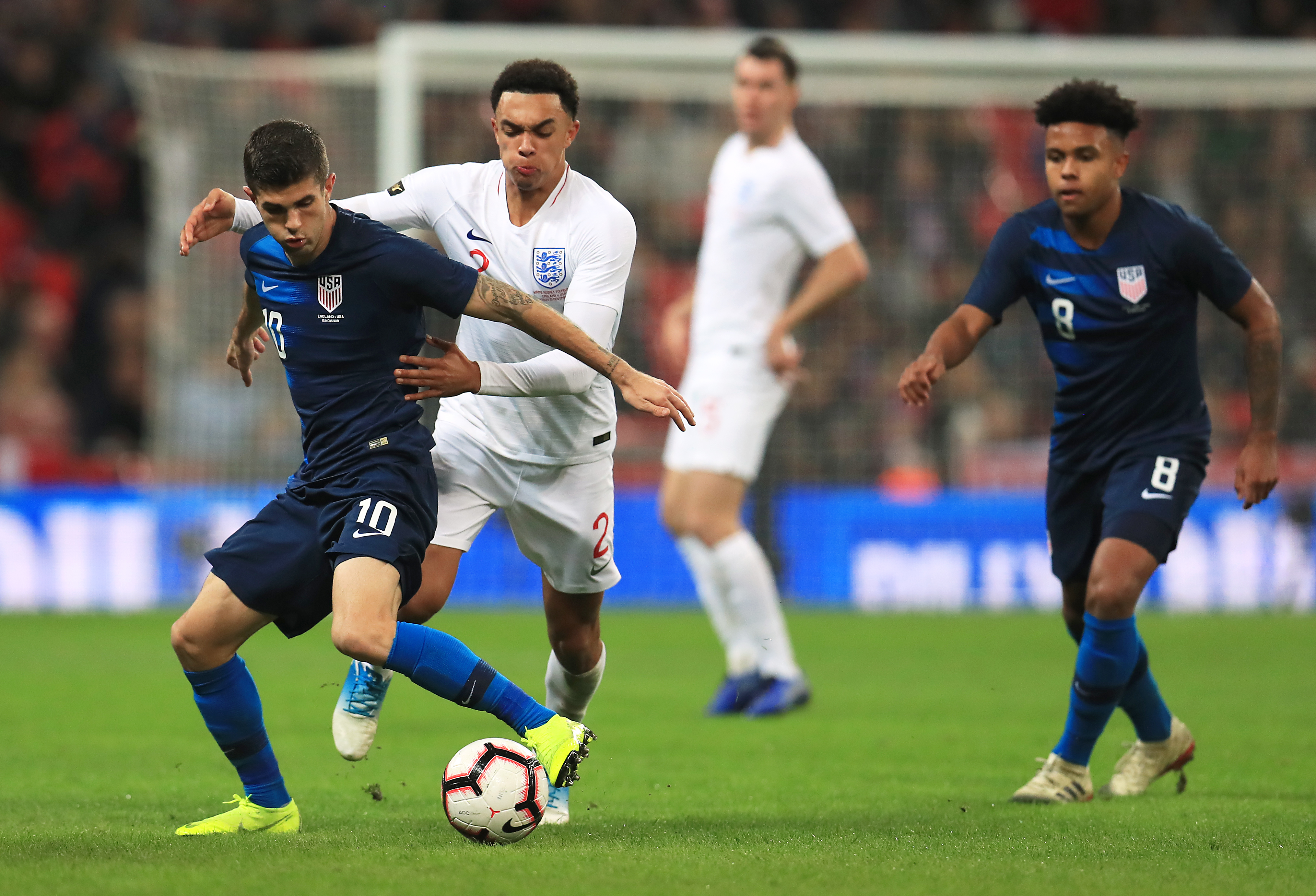 Christian Pulisic, left, has won 31 caps for the USA