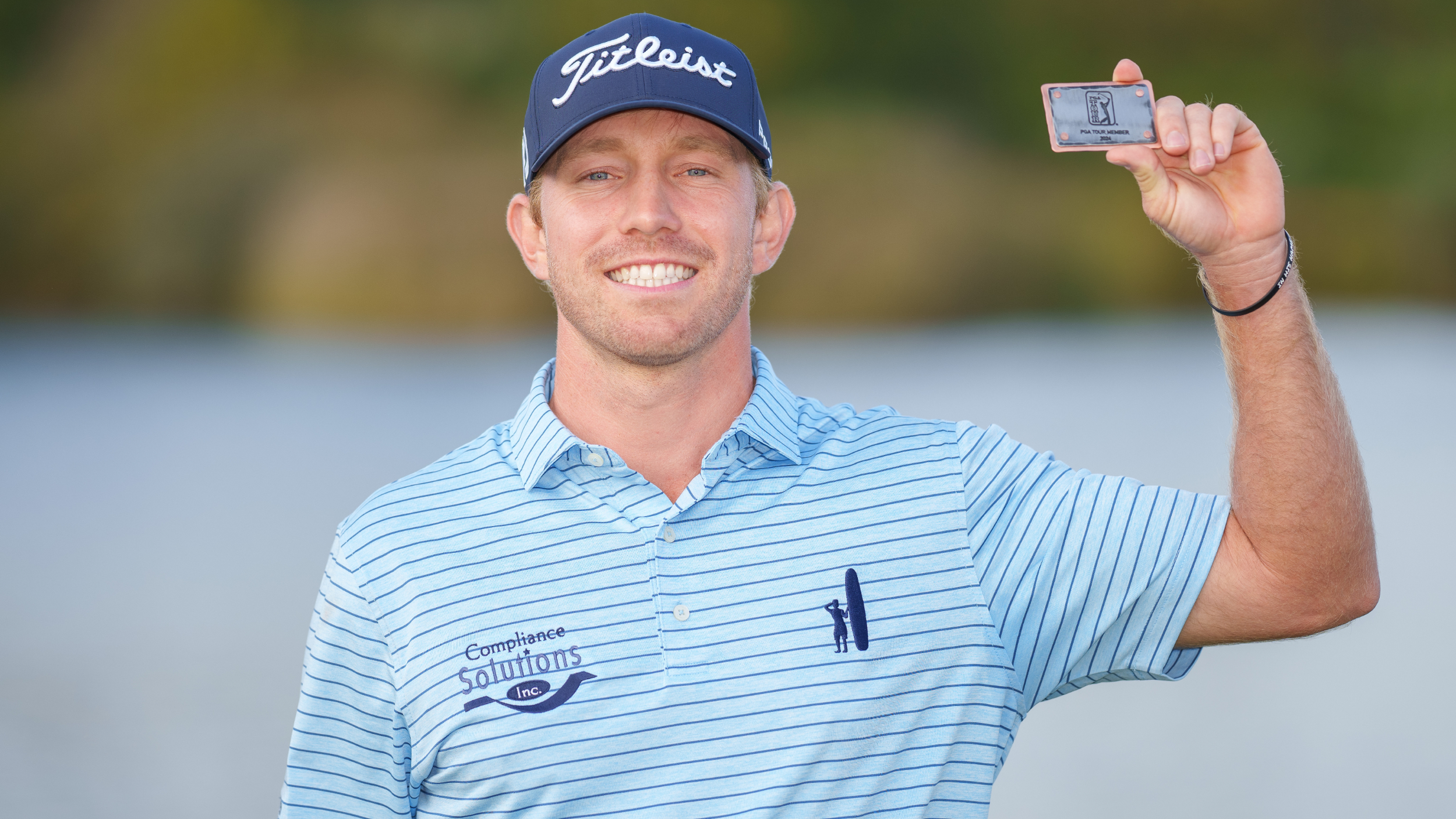 Jimmy Stanger with his PGA Tour card