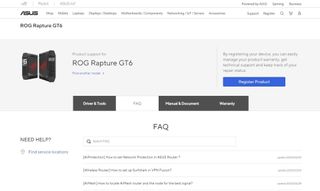 Asus ROG Rapture GT6 app screenshot