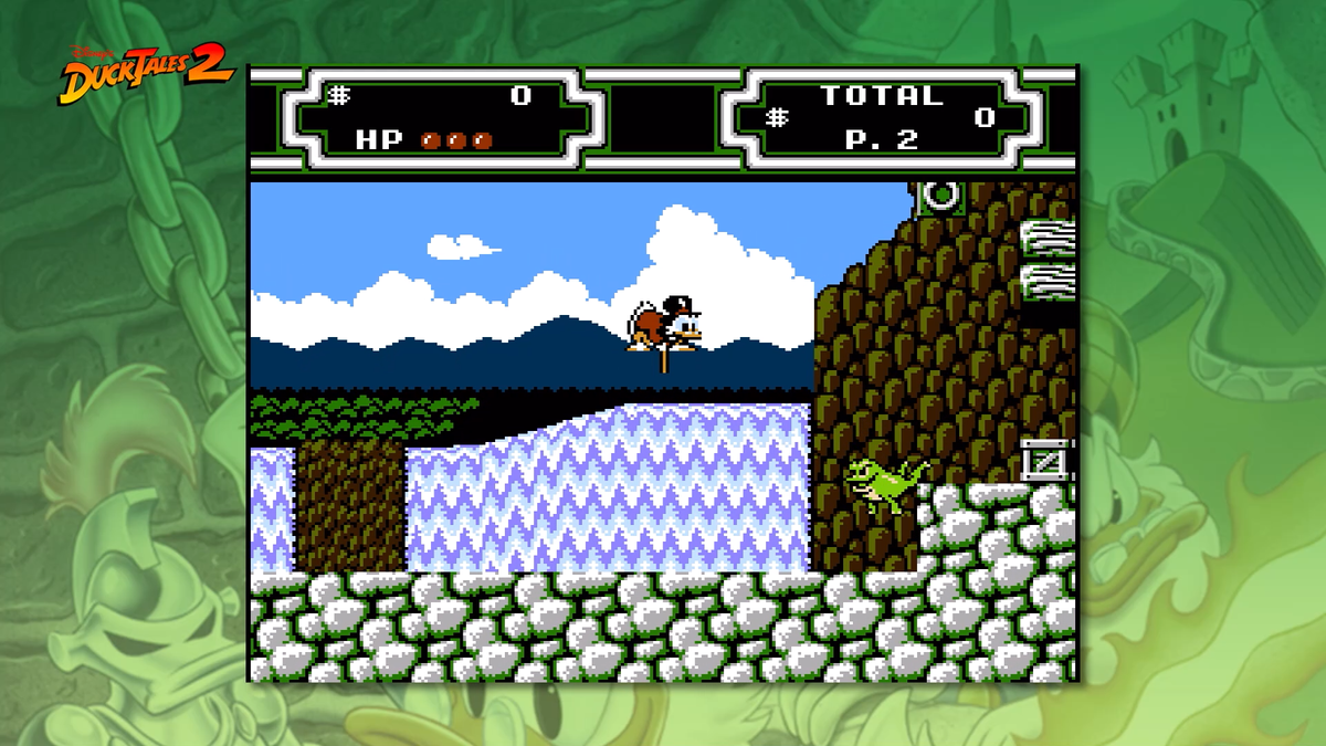Retro Disney game screens, pixel art