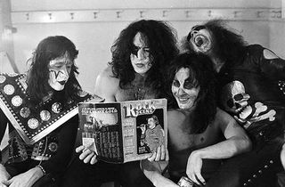 Kiss backstage in 1974