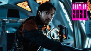 Diego Luna as Cassian Andor, wearing an Imperial pilot suit in Andor season 2, with a GamesRadar+ best of 2025 logo in the top right corner