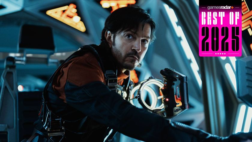 Diego Luna as Cassian Andor, wearing an Imperial pilot suit in Andor season 2, with a GamesRadar+ best of 2025 logo in the top right corner
