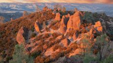 Sunset over High Peaks at Pinnacles National Park, San Benito County, California, USA.
