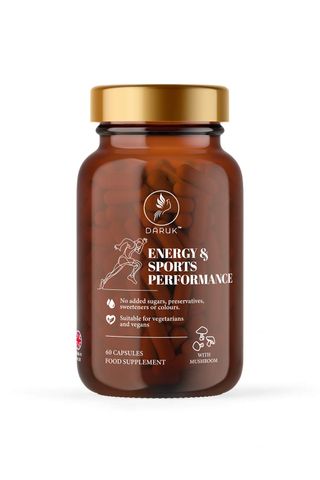 Daruk energy supplements in a brown bottle