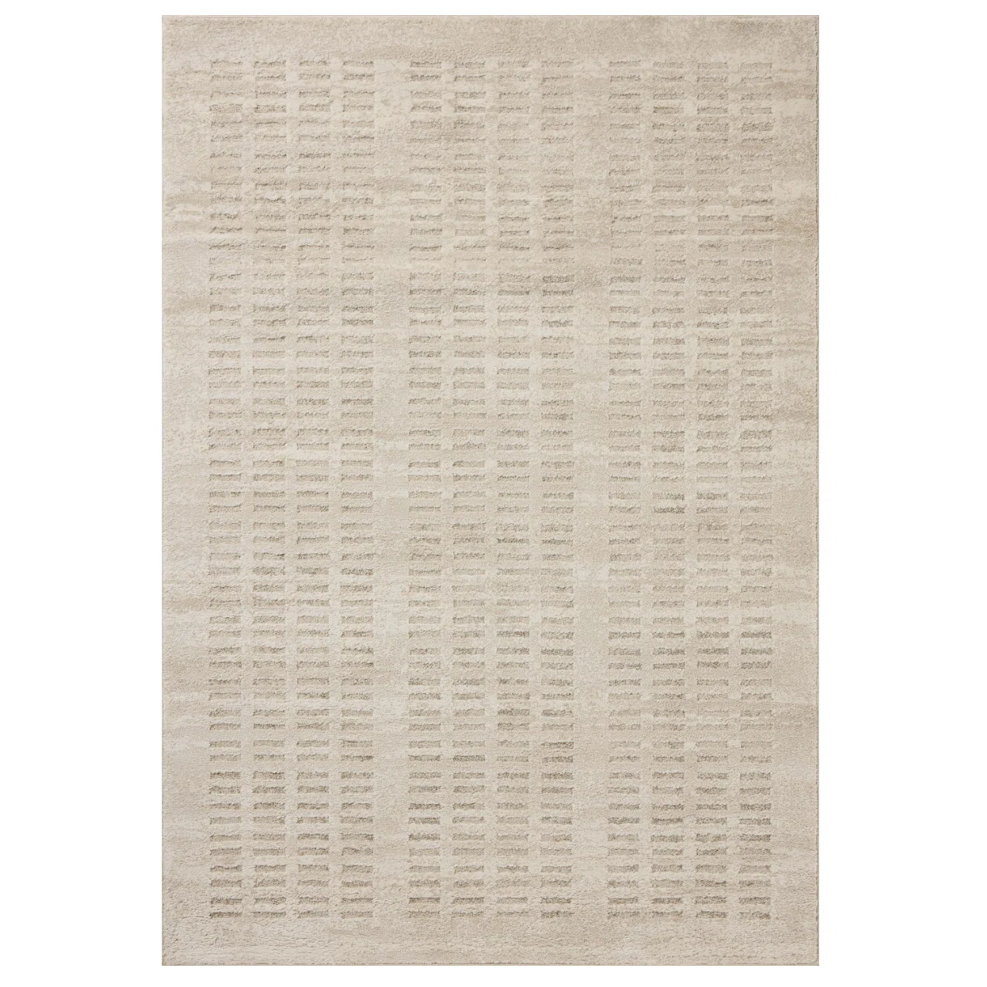 a cream colored rug with subtle indentations 