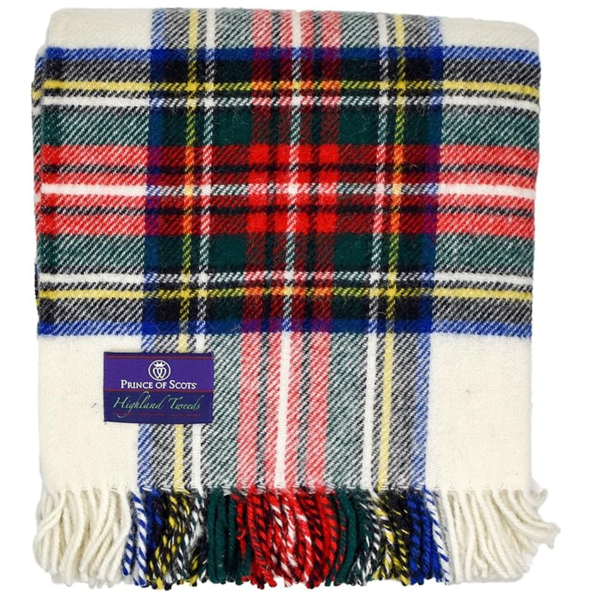 Prince of Scots Highland Tweeds 100% Pure New Wool Fluffy Throw