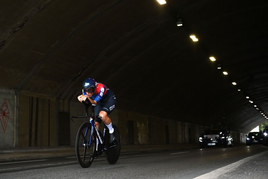 PAU FRANCE JULY 30 Vittoria Guazzini of Italy and Team FDJ SUEZ sprints during the 2nd Tour de France Femmes 2023 Stage 8 a 226km individual time trial stage from Pau to Pau UCIWWT on July 30 2023 in Pau France Photo by Alex BroadwayGetty Images