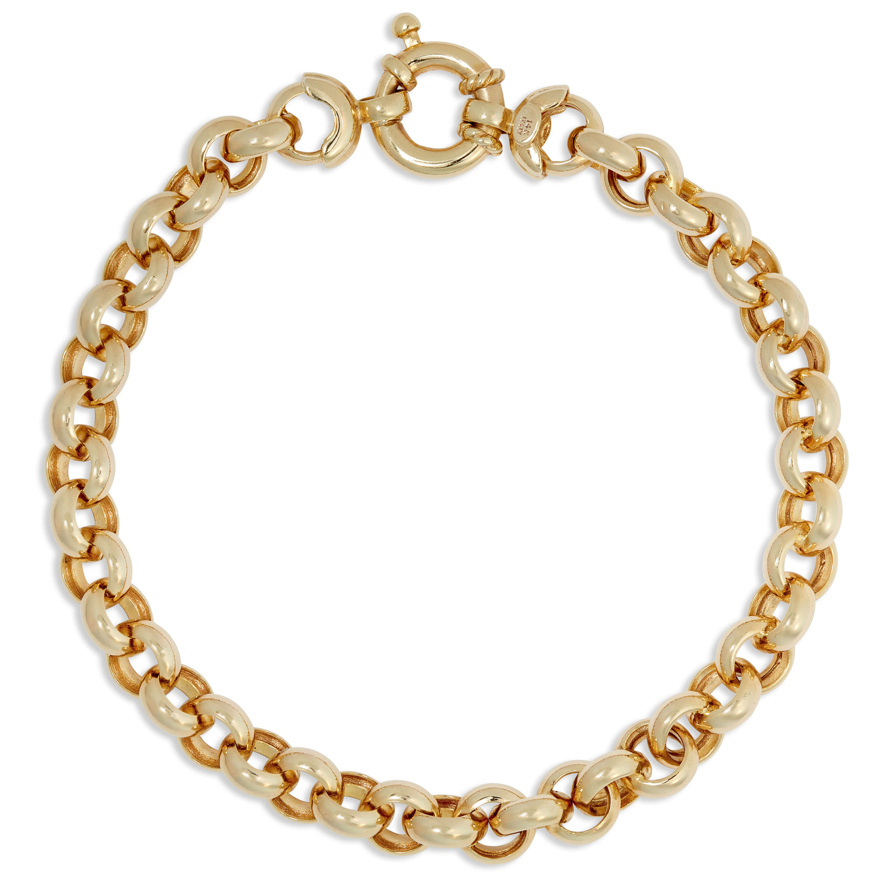 Toscano Rolo Chain Bracelet 14k, 7.5&quot;