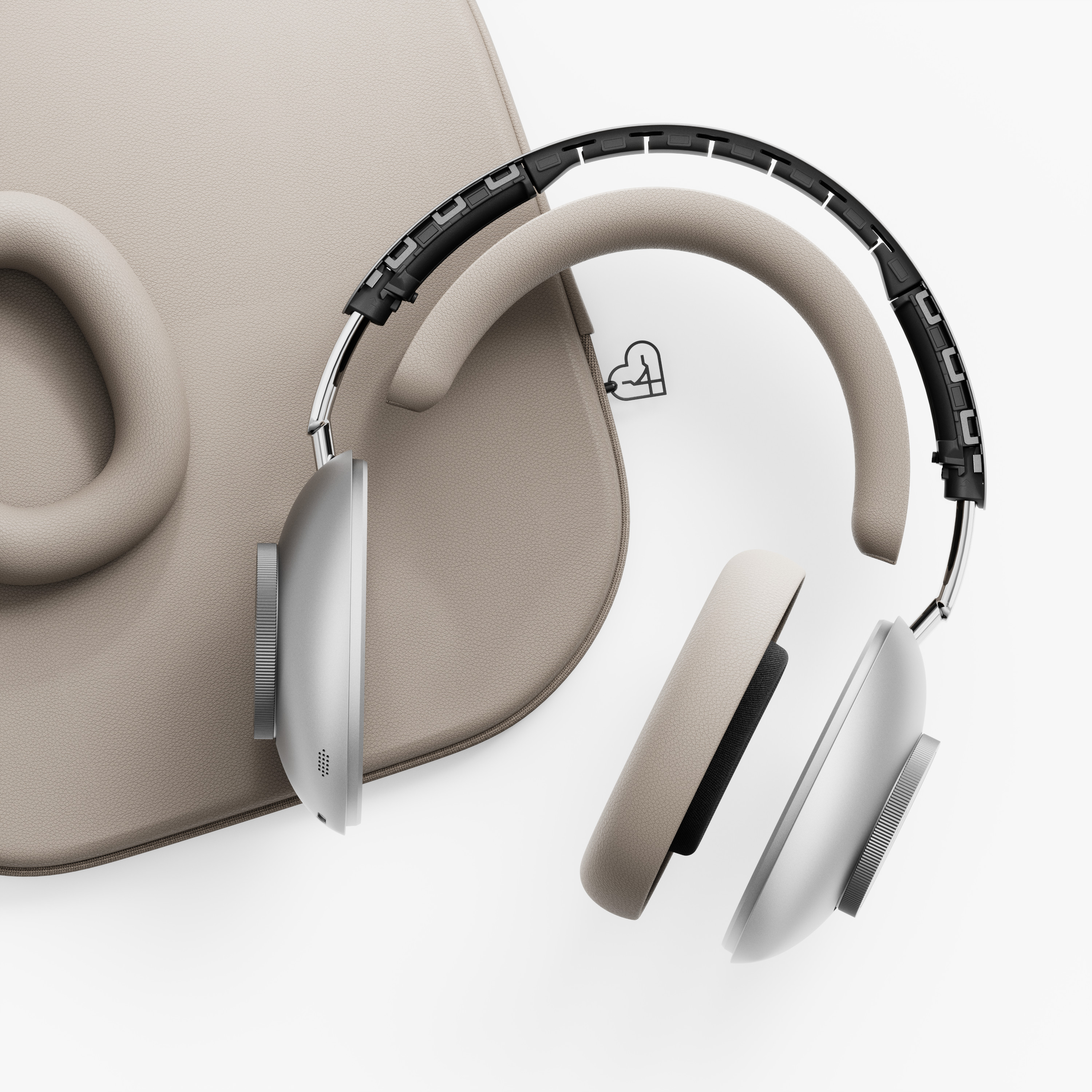 Loewe leo headphones in moonlight beige