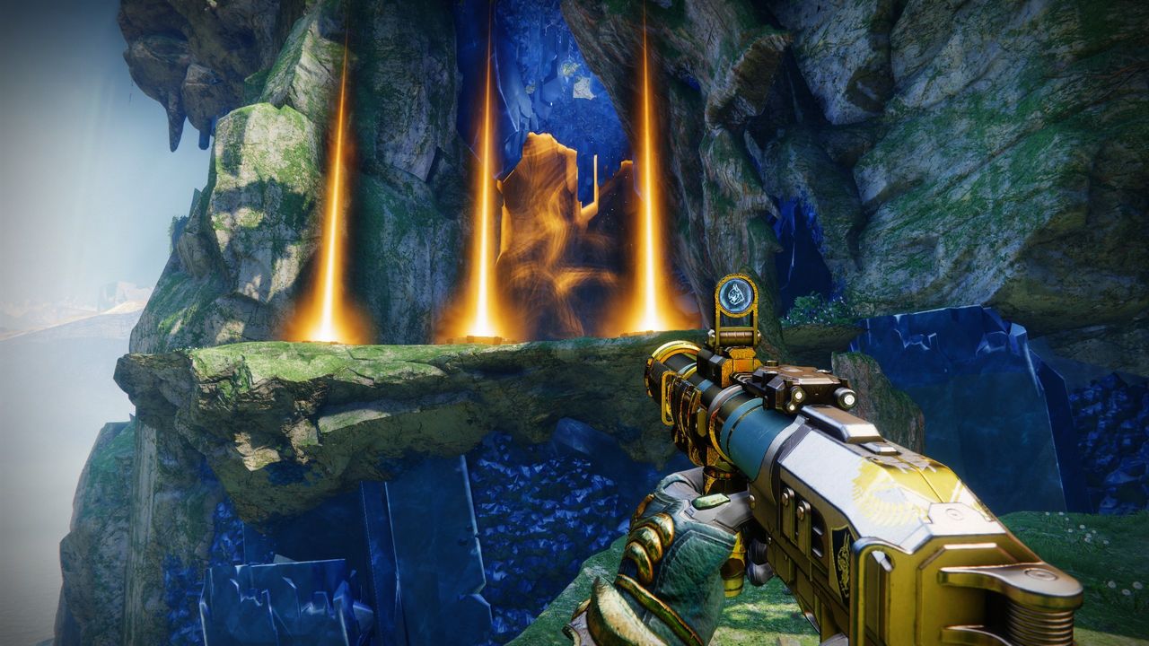 Destiny 2 conduit puzzle - Cave barrier